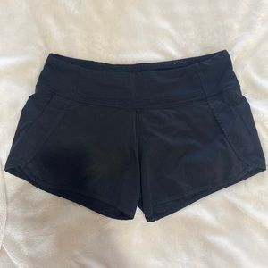 Black Size 8 Lululemon Speed Up Shorts